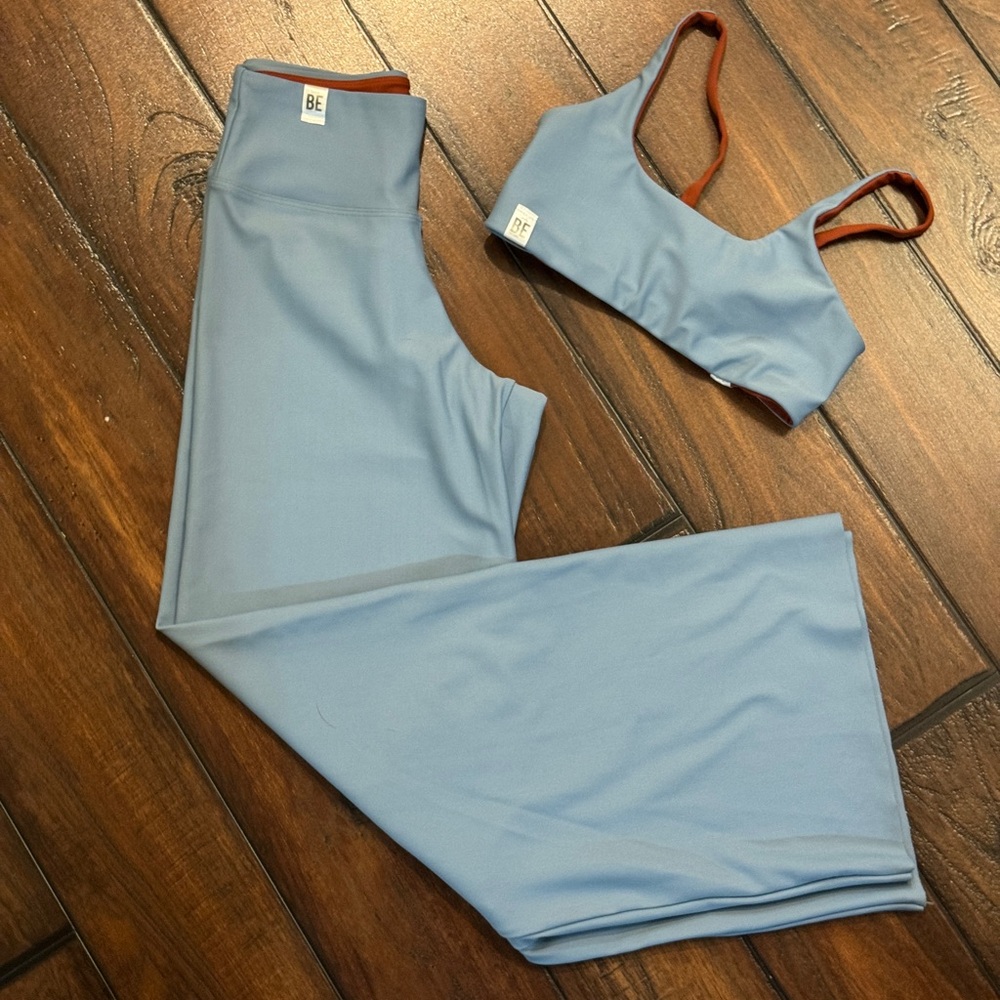 Simply Be AXS Clay and Mist “Be Versatile” reversible top and pants set